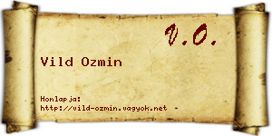 Vild Ozmin névjegykártya